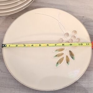Elegant Pflatzgraff Vinefera Cream Dinner Plates(6) One has A Chip, 3Saladesign